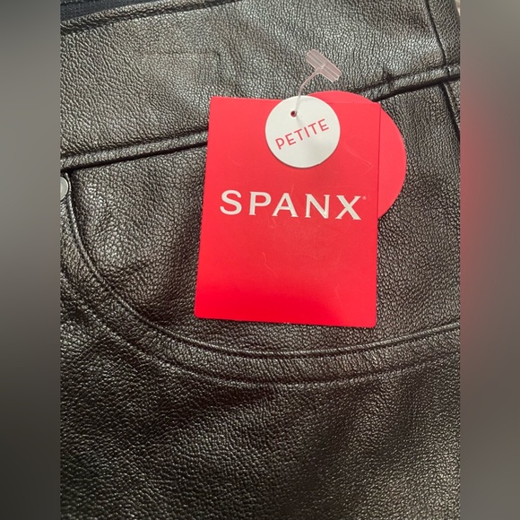 SPANX Women's Leather Like Ankle Skinny Pants - Womens Size Petite Large - Picture 5 of 9